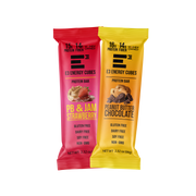 E3 Protein peanut butter lovers variety pack, Peanut butter chocolate and Peanut Butter and Strawberry Jam flavored Protein bars.