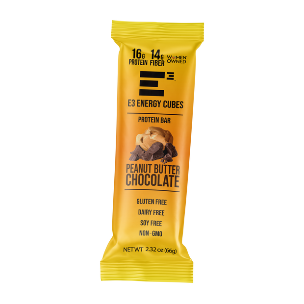 E3 Protein Peanut Butter Chocolate flavor Gluten Free and Dairy Free Protein bar. 